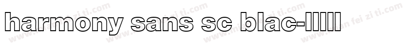 harmony sans sc blac字体转换